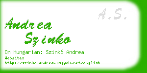 andrea szinko business card